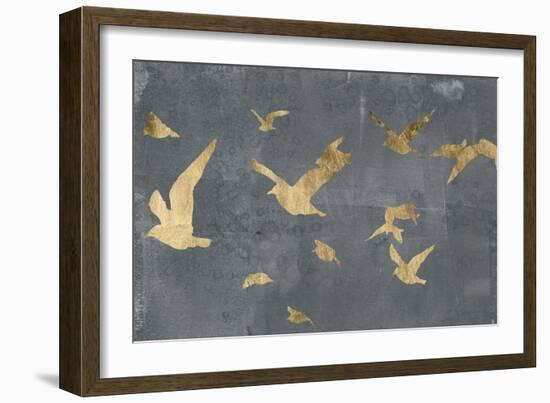 Silhouettes in Flight III-Jennifer Goldberger-Framed Art Print