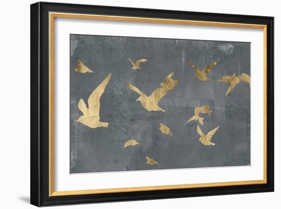 Silhouettes in Flight III-Jennifer Goldberger-Framed Art Print