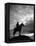 Silhouettes of Cowboy Mounted on Horse-Allan Grant-Framed Premier Image Canvas