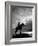 Silhouettes of Cowboy Mounted on Horse-Allan Grant-Framed Photographic Print