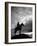 Silhouettes of Cowboy Mounted on Horse-Allan Grant-Framed Photographic Print