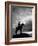 Silhouettes of Cowboy Mounted on Horse-Allan Grant-Framed Photographic Print