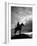 Silhouettes of Cowboy Mounted on Horse-Allan Grant-Framed Photographic Print