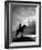 Silhouettes of Cowboy Mounted on Horse-Allan Grant-Framed Photographic Print