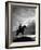 Silhouettes of Cowboy Mounted on Horse-Allan Grant-Framed Photographic Print