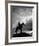 Silhouettes of Cowboy Mounted on Horse-Allan Grant-Framed Photographic Print