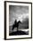 Silhouettes of Cowboy Mounted on Horse-Allan Grant-Framed Photographic Print