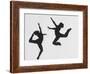 Silhouettes of Dancers Diane Sinclair and Ken Spaulding-Gordon Parks-Framed Photographic Print