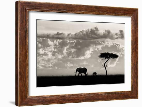 Silhouettes of Mara-Mario Moreno-Framed Art Print