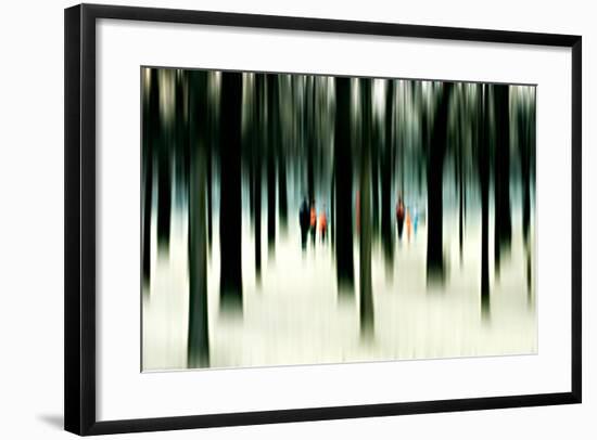 Silhouettes of People Between Trees-Bastian Kienitz-Framed Photographic Print