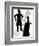 Silhouettes Of Steampunk Neo Victorians Accented By Grungy Gear-mheld-Framed Premium Giclee Print