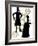 Silhouettes Of Steampunk Neo Victorians Accented By Grungy Gear-mheld-Framed Art Print