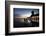 Silhouettes of surfers at Huntington Beach Pier at sunset, California, USA-Panoramic Images-Framed Photographic Print