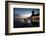 Silhouettes of surfers at Huntington Beach Pier at sunset, California, USA-Panoramic Images-Framed Photographic Print