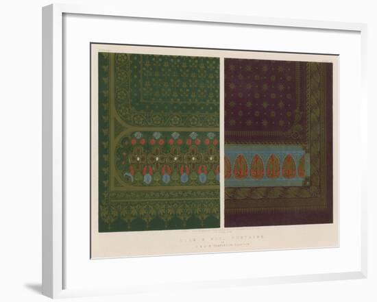 Silk and Wool Curtains by J and J S Templeton, Glasgow-null-Framed Giclee Print