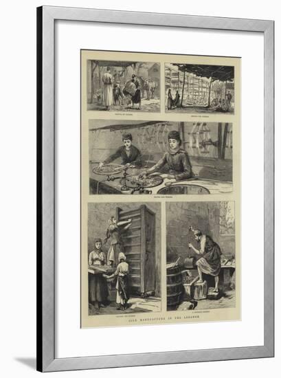 Silk Manufacture in the Lebanon-null-Framed Giclee Print