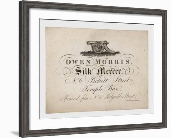 Silk Mercer, Owen Morris, Trade Card-null-Framed Giclee Print