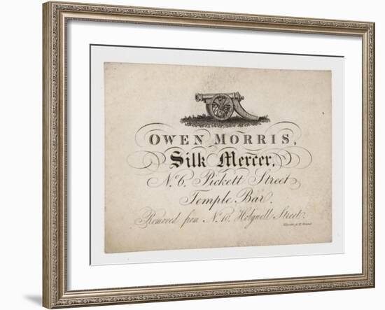 Silk Mercer, Owen Morris, Trade Card-null-Framed Giclee Print