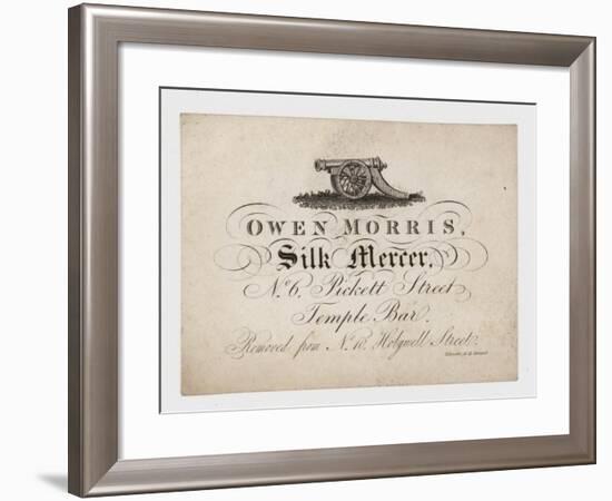 Silk Mercer, Owen Morris, Trade Card-null-Framed Giclee Print