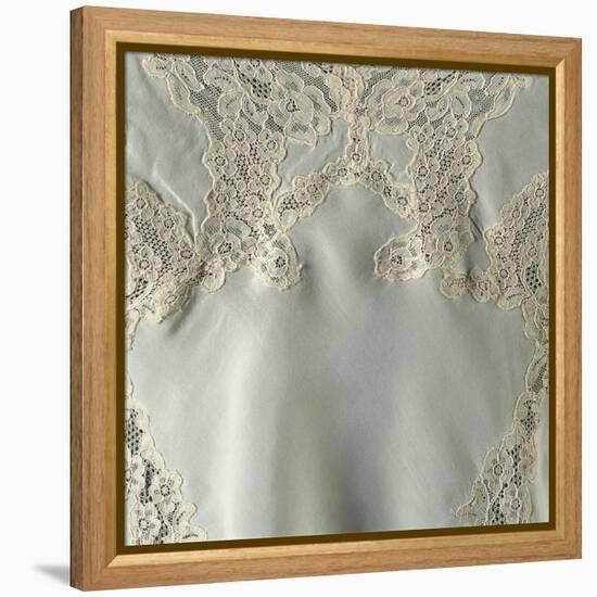 Silk Teddy or Bodysuit with Lace Inserts, Detail-null-Framed Premier Image Canvas