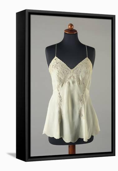 Silk Teddy or Bodysuit with Lace Inserts-null-Framed Premier Image Canvas