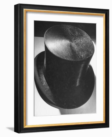 Silk Top Hat Showing Properties of Smooth and Rough Nap Which Are Principles Used in Camouflage-Dmitri Kessel-Framed Photographic Print