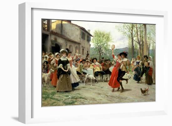 Silks and Satins at the Wedding Dance-Carl Frederic Aagaard-Framed Giclee Print