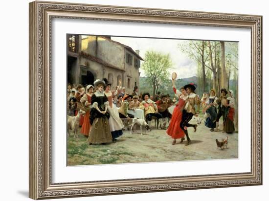 Silks and Satins at the Wedding Dance-Carl Frederic Aagaard-Framed Giclee Print