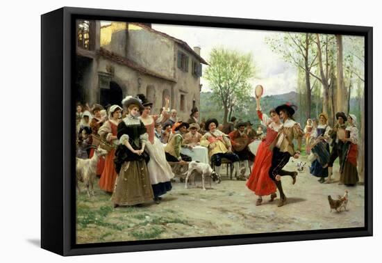 Silks and Satins at the Wedding Dance-Carl Frederic Aagaard-Framed Premier Image Canvas