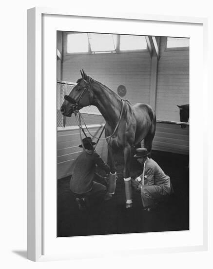 Silky Sullivan Being Prepared for the Santa Anita Derby-Allan Grant-Framed Photographic Print