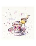 Tea Time (Eastern Yellow Robin)-Sillier than Sally-Art Print