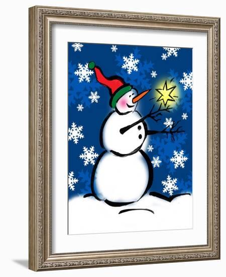 Silly Snowmen II-Nicholas Biscardi-Framed Art Print