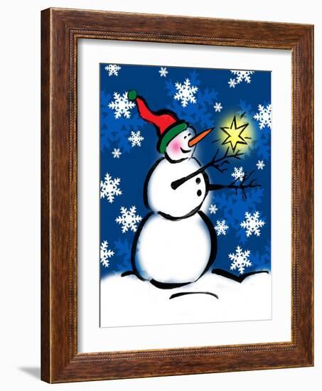 Silly Snowmen II-Nicholas Biscardi-Framed Art Print