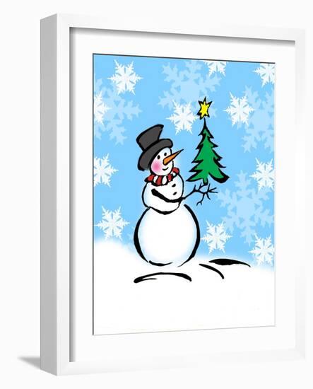 Silly Snowmen III-Nicholas Biscardi-Framed Art Print