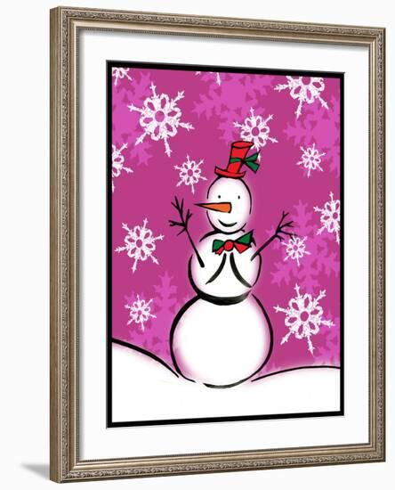 Silly Snowmen IX-Nicholas Biscardi-Framed Art Print