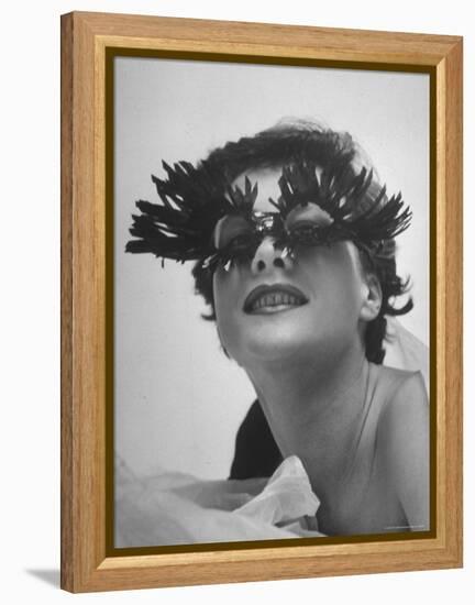 Silly Sunglasses Featuring Long Blue Eyelashes and Small Lenses by Designer Schiaparelli-Gordon Parks-Framed Premier Image Canvas