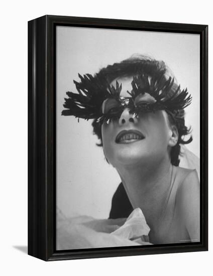 Silly Sunglasses Featuring Long Blue Eyelashes and Small Lenses by Designer Schiaparelli-Gordon Parks-Framed Premier Image Canvas