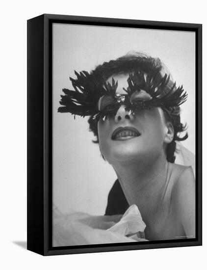 Silly Sunglasses Featuring Long Blue Eyelashes and Small Lenses by Designer Schiaparelli-Gordon Parks-Framed Premier Image Canvas