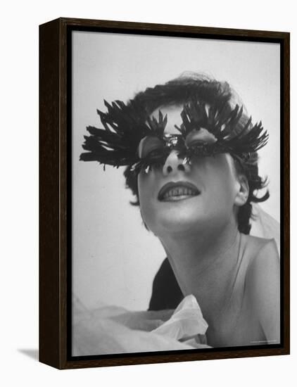 Silly Sunglasses Featuring Long Blue Eyelashes and Small Lenses by Designer Schiaparelli-Gordon Parks-Framed Premier Image Canvas