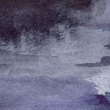 Watercolor Navy Blue Black Grey Gray Rain Wet Asphalt Texture Background-Silmairel-Mounted Art Print