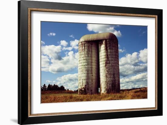 Silo On Golf Course Upstate NY-null-Framed Photo