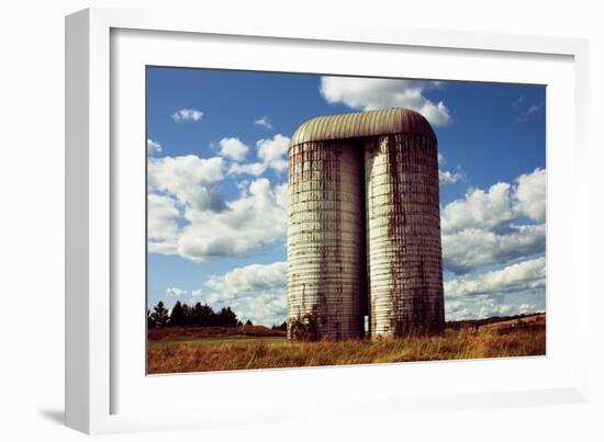 Silo On Golf Course Upstate NY-null-Framed Photo