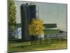 Silos by a Farm-Michael Budden-Mounted Giclee Print