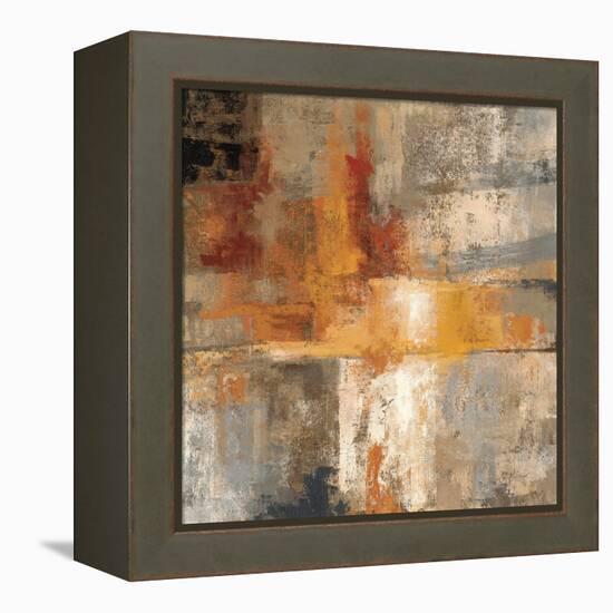 Silver and Amber Crop-null-Framed Stretched Canvas