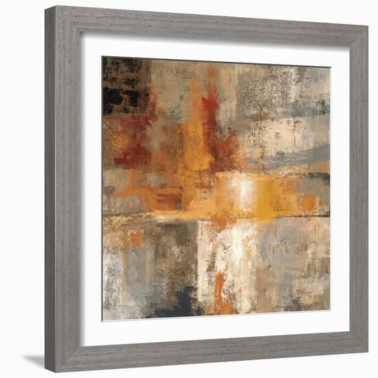 Silver and Amber Crop-null-Framed Art Print