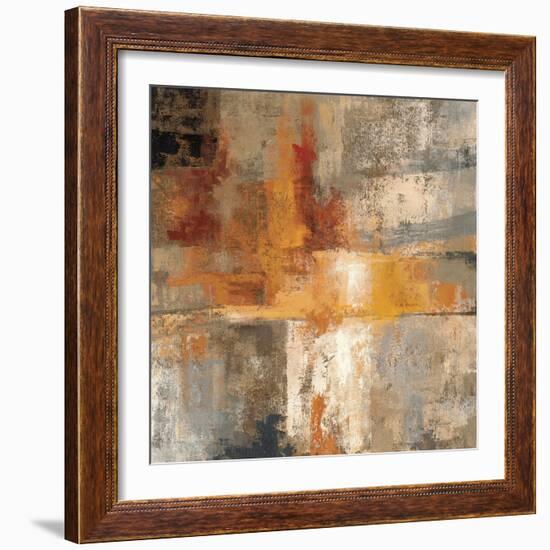 Silver and Amber Crop-null-Framed Art Print