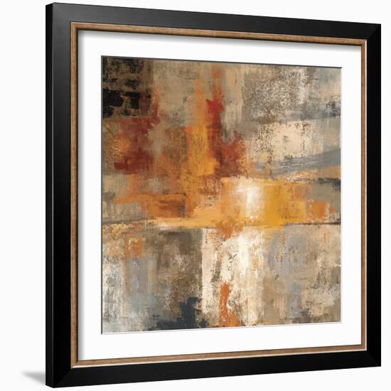 Silver and Amber Crop-null-Framed Art Print