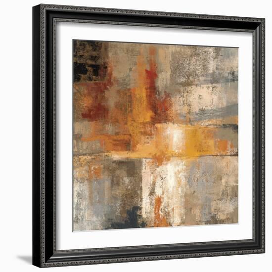 Silver and Amber Crop-null-Framed Art Print