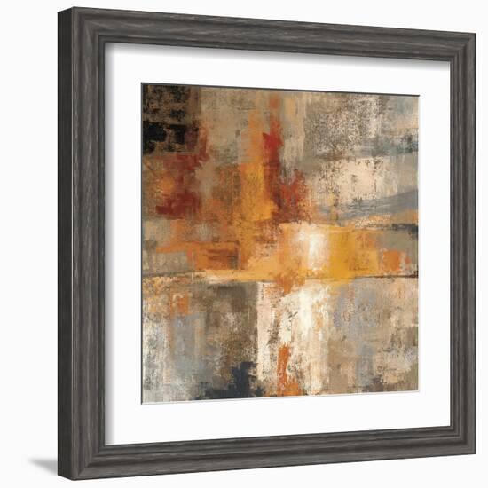 Silver and Amber Crop-null-Framed Art Print