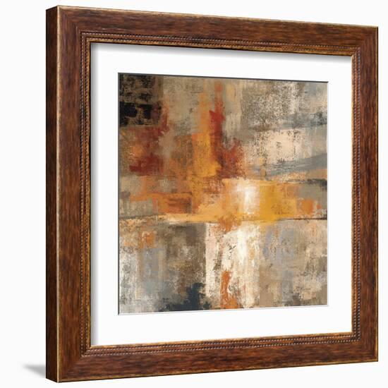 Silver and Amber Crop-null-Framed Art Print